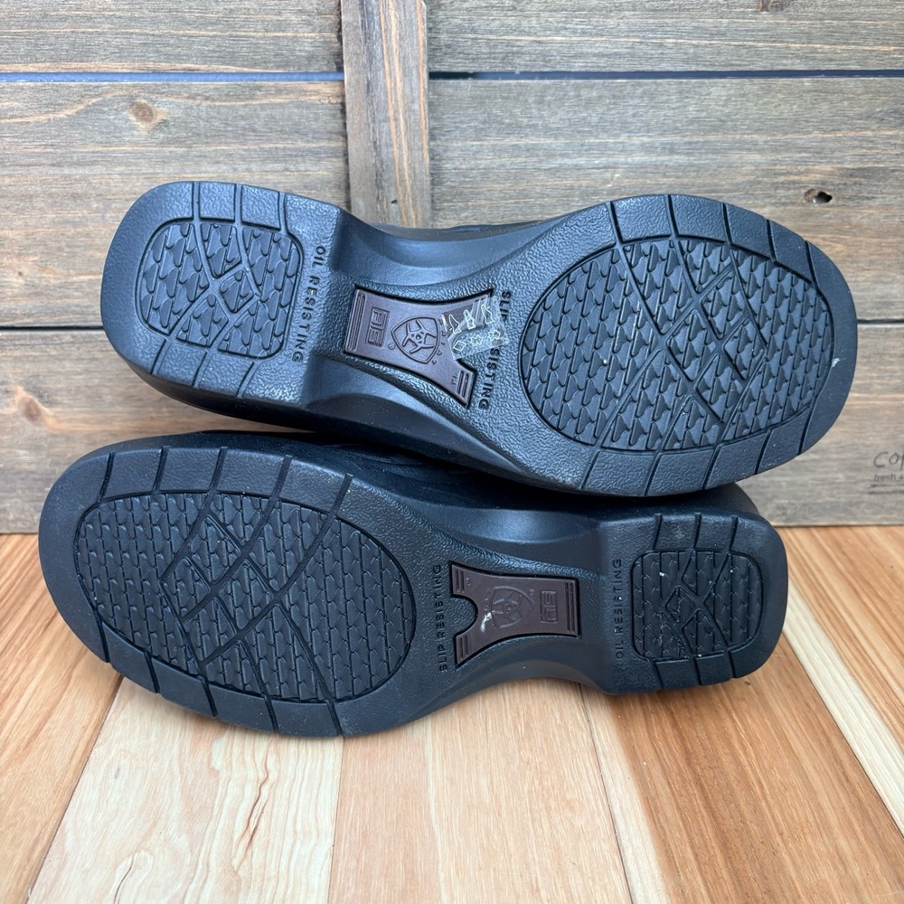 ARIAT #10002368 WOMEN'S STEEL SAFETY TOE BLACK CLOG Sz 7C 7 Wide - Picture 13 of 14
